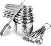 Paid Recommendation 13-piece Measuring Cups and Spoons Set, 18/8 Stainless Steel